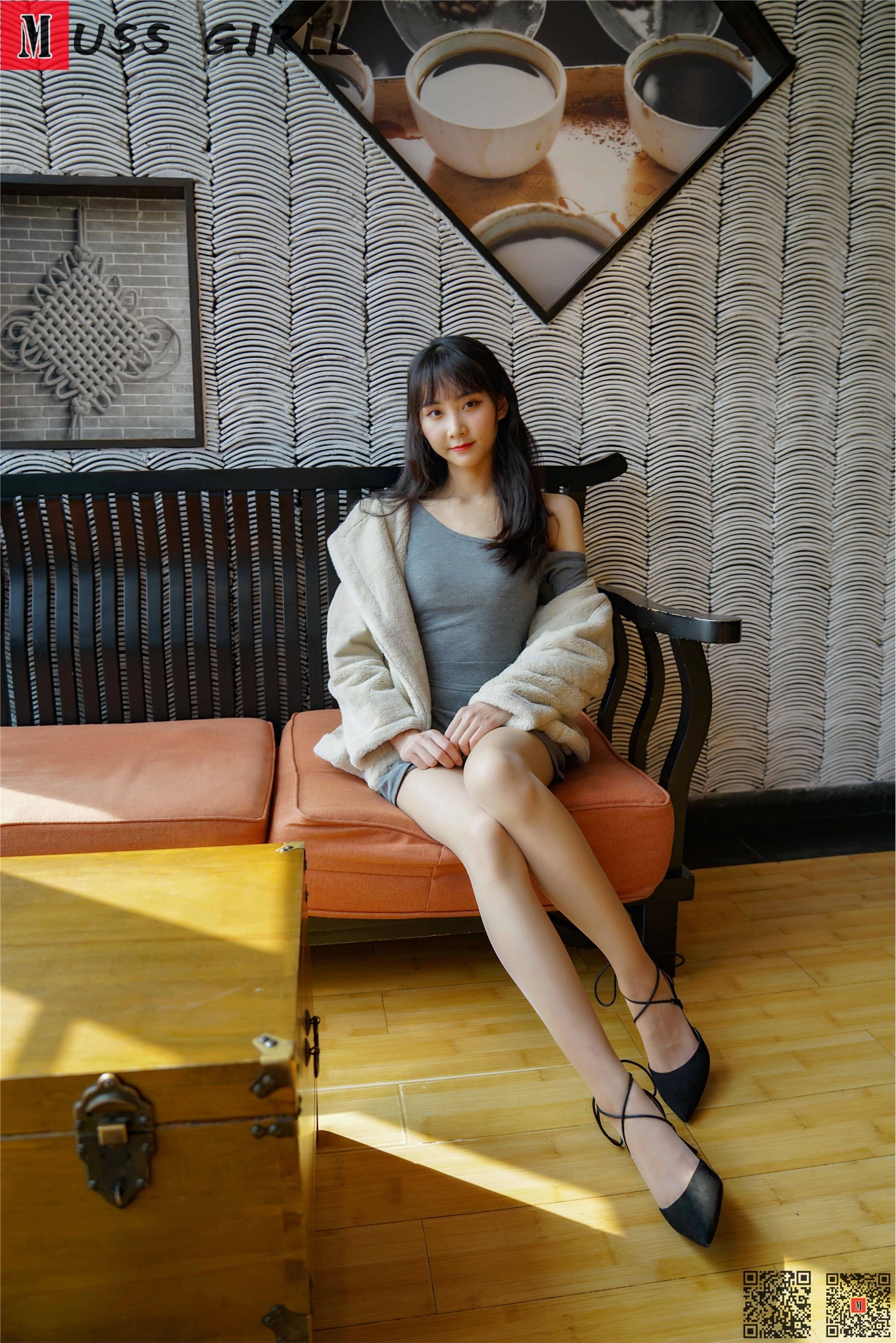 MussGirl慕丝女郎  NO.156 灰色包臀裙